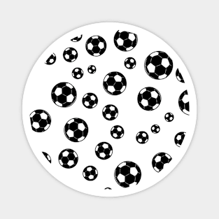 Inverse Football / Soccer Colors Ball Seamless Pattern Magnet